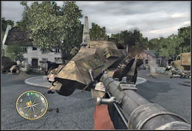 Suddenly, a German armoured car will arrive - Chapter XI: Hostage - Call of Duty 3 - Game Guide and Walkthrough