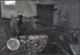 By the next barricade, shot for a while to the running up enemies (#1) - Chapter XIV: Closing the Gap - Call of Duty 3 - Game Guide and Walkthrough