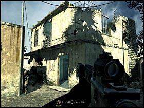 Going through the city, struggling with enemies, locate a building show in the picture - Intel Data - part 1 - Intel Data - Call of Duty 4: Modern Warfare - Game Guide and Walkthrough