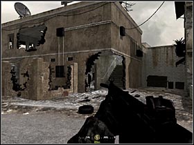 When a tank starts shooting at the enemies in a narrow alley, go to the right and find a building with a hole in the wall (see the picture) - Intel Data - part 2 - Intel Data - Call of Duty 4: Modern Warfare - Game Guide and Walkthrough