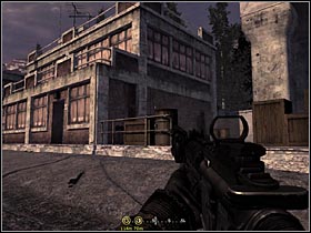 Behind the building shown in the picture, there's an alleyway - Intel Data - part 3 - Intel Data - Call of Duty 4: Modern Warfare - Game Guide and Walkthrough