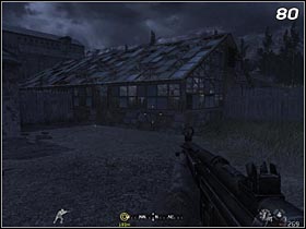 The greenhouses (#80) and the other buildings are full of enemies - Hunted - part 2 - Walkthrough - Call of Duty 4: Modern Warfare - Game Guide and Walkthrough