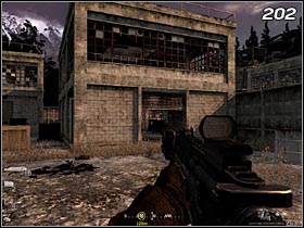 When this part of the camp is dealt with, keep going - Ultimatum - Walkthrough - Call of Duty 4: Modern Warfare - Game Guide and Walkthrough