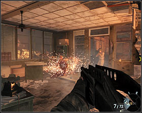 Another room will be also occupied by the enemy #1, but they will be shot by the team from a helicopter - The Defector - p. 1 - Walkthrough - Call of Duty: Black Ops - Game Guide and Walkthrough