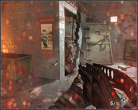After securing the area go downstairs and go around the flames #1 - The Defector - p. 1 - Walkthrough - Call of Duty: Black Ops - Game Guide and Walkthrough