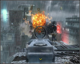 Take a machine gun or a sniper shotgun from one of eliminated enemies because new opponents will appear on the roof and by windows of one of the buildings situated nearby #1 - Numb3rs - p. 1 - Walkthrough - Call of Duty: Black Ops - Game Guide and Walkthrough