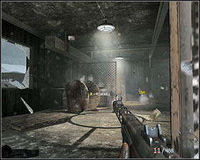 I suggest running towards the wall where your teammates are hiding #1 - Project Nova - p. 1 - Walkthrough - Call of Duty: Black Ops - Game Guide and Walkthrough