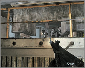 Find the stairs leading up stairs but watch out for the enemy lurking around #1, don't let him surprise you - Project Nova - p. 1 - Walkthrough - Call of Duty: Black Ops - Game Guide and Walkthrough