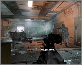 After regaining consciousness start attacking the hostile soldiers running through the left door #1 - WMD - p. 1 - Walkthrough - Call of Duty: Black Ops - Game Guide and Walkthrough