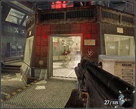 Stand at the entrance to the laboratory and start shooting the enemies situated in another room - Rebirth - p. 1 - Walkthrough - Call of Duty: Black Ops - Game Guide and Walkthrough