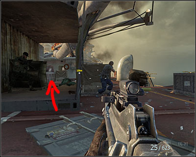 After getting on board go straight ahead - Redemption - Intel location - Call of Duty: Black Ops - Game Guide and Walkthrough