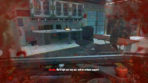 By the wall opposite the entrance, through which you got here, a little to the right there is a table - Mission 02: CELERIUM - Missions: Walkthrough - Call of Duty: Black Ops II - Game Guide and Walkthrough