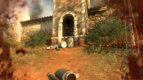When you get to the end of the wall, look for the entrance to the bell tower, to the right of the main gate (picture above) - Mission 04: TIME AND FATE - Missions: Walkthrough - Call of Duty: Black Ops II - Game Guide and Walkthrough