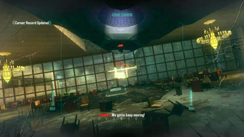 In fact, the only moment in which you have to be more careful is when you notice a large pane in front of you (picture above) - use the machinegun only this one time, as the explosion could damage the helicopter - Mission 05: FALLEN ANGEL - Missions: Walkthrough - Call of Duty: Black Ops II - Game Guide and Walkthrough