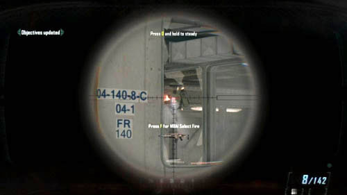 Hide on the left side of the door and detect the enemies with the scanner (first picture above) - Mission 09: ODYSSEUS - Missions: Walkthrough - Call of Duty: Black Ops II - Game Guide and Walkthrough