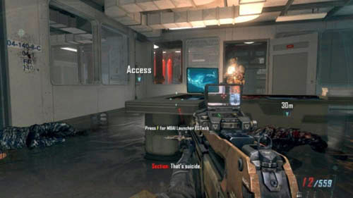Then run into the room and immediately kill the enemy who is likely to be on the right (picture above) - Mission 09: ODYSSEUS - Missions: Walkthrough - Call of Duty: Black Ops II - Game Guide and Walkthrough