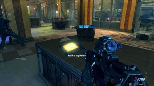 Locate the door through which you can see a wall glowing in blue (first picture above) and run inside - Mission 10: CORDIS DIE - Missions: Walkthrough - Call of Duty: Black Ops II - Game Guide and Walkthrough