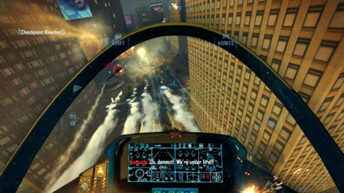 The drones will always attack the convoy in the same way - flying between the buildings and shooting at it (picture above) - Mission 10: CORDIS DIE - Missions: Walkthrough - Call of Duty: Black Ops II - Game Guide and Walkthrough