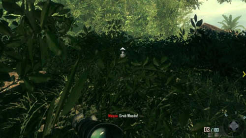 The best place to pass this challenge is the moment when you, running away with Woods and Hudson, run down next to the waterfall and hide behind a big rock next to the trunk that is lying on the stream - Mission 01: PYRRHIC VICTORY - Missions: Challenges - Call of Duty: Black Ops II - Game Guide and Walkthrough