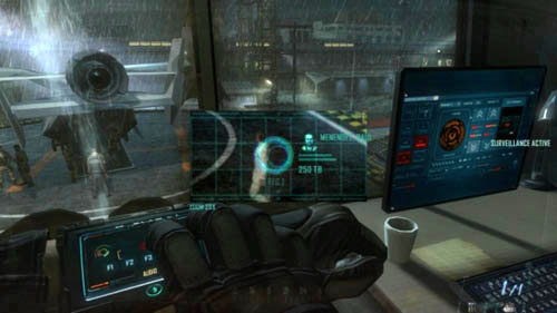 As soon as you enter the small watchtower, scan DeFalco, who is talking to the guard by the helicopter (this will speed up collecting the data) and then locate Menendez (picture above) - he will again be coming out from the right - Mission 05: FALLEN ANGEL - Missions: Challenges - Call of Duty: Black Ops II - Game Guide and Walkthrough