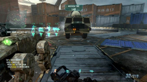 Choose any soldier and quickly put the hacking module between your CLAW and the big vehicle (picture above) - Strike Force 01: SHIPWRECK - Strike Force: Walkthrough - Call of Duty: Black Ops II - Game Guide and Walkthrough