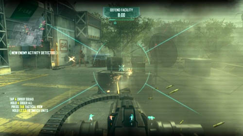 The task of the turret in (7) is to shoot the opponents who will appear in (11) and (12) (first picture above) - Strike Force 03: FOB SPECTRE - Strike Force: Walkthrough - Call of Duty: Black Ops II - Game Guide and Walkthrough