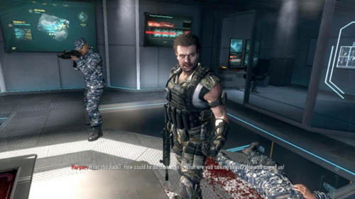 If Harper survived, then after a while he will come running and ask what happened (picture above) - Mission 09 - ODYSSEUS - Decisions, consequences, endings - Call of Duty: Black Ops II - Game Guide and Walkthrough