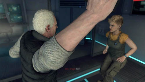DeFalco walks up to Karma and hits her (picture above) - Mission 09 - ODYSSEUS (bridge) - Decisions, consequences, endings - Call of Duty: Black Ops II - Game Guide and Walkthrough