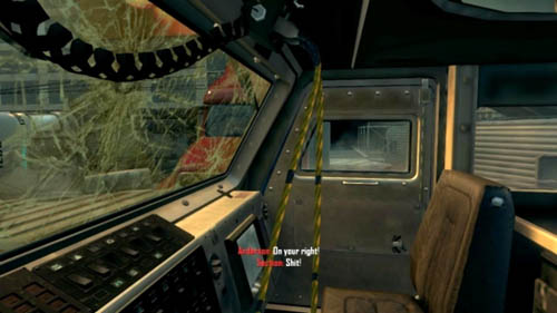 If Harper survived, he will get on the truck with you and talk to you about Menendez's plan for a while (first picture above) - Mission 10 - CORDIS DIE - Decisions, consequences, endings - Call of Duty: Black Ops II - Game Guide and Walkthrough