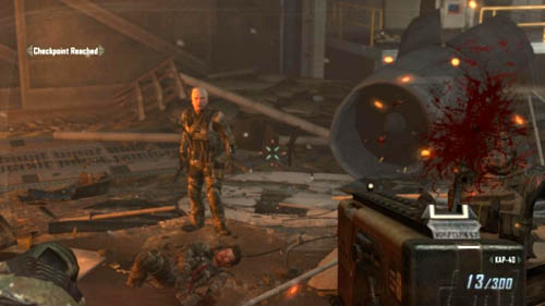 If, DeFalco is also alive, he will replace the soldier on the left (picture above) and, of course, at this point, you will end his life - Mission 11 - JUDGMENT DAY - Decisions, consequences, endings - Call of Duty: Black Ops II - Game Guide and Walkthrough
