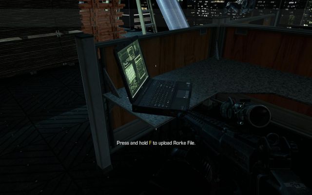The laptop is opposite the room's entrance. - Rorke files (01-09) - Call of Duty: Ghosts - Game Guide and Walkthrough