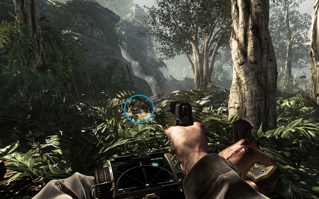 The waterfall with the laptop marked in blue. - Rorke files (01-09) - Call of Duty: Ghosts - Game Guide and Walkthrough