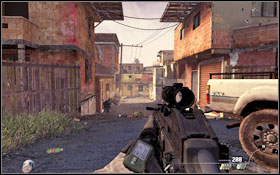 The first vehicle will arrive after a short while - shoot the soldier behind the gun quickly - Act II - The Hornets Nest - Campaign - Call of Duty: Modern Warfare 2 - Game Guide and Walkthrough