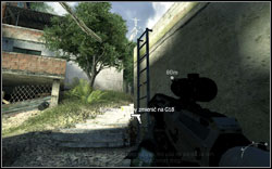 While getting up the stairs, you will pass a building with a ladder - take it up - Intel Location - Act I - Intel location - Call of Duty: Modern Warfare 2 - Game Guide and Walkthrough