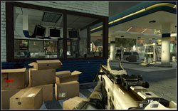 After leaving the alley (beginning of the mission), you will arrive at a small gas station - Intel Location - Act II - Intel location - Call of Duty: Modern Warfare 2 - Game Guide and Walkthrough