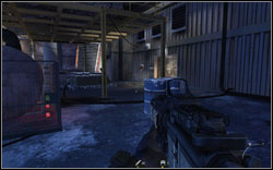 Before you take the stairs to the very top of the platform, you will find the laptop in a fenced passage on the right, under the stairs - Intel Location - Act II - Intel location - Call of Duty: Modern Warfare 2 - Game Guide and Walkthrough