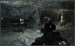 After entering the first cave, right after killing the enemy by the TV - Intel Location - Act III - Intel location - Call of Duty: Modern Warfare 2 - Game Guide and Walkthrough