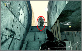 You can only use the knife on this target, after running up the stairs. - Alpha - The Pit - Spec Ops - Call of Duty: Modern Warfare 2 - Game Guide and Walkthrough
