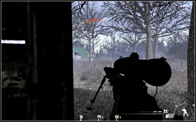 Two snipers on the right side of the barn in the distance. - Charlie - Hidden - Spec Ops - Call of Duty: Modern Warfare 2 - Game Guide and Walkthrough