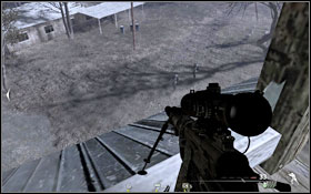After getting on the tower - firstly take care of the two (one shot) by the entrance, then the other two walking right below you (the third one will walk inside the building). - Charlie - Hidden - Spec Ops - Call of Duty: Modern Warfare 2 - Game Guide and Walkthrough