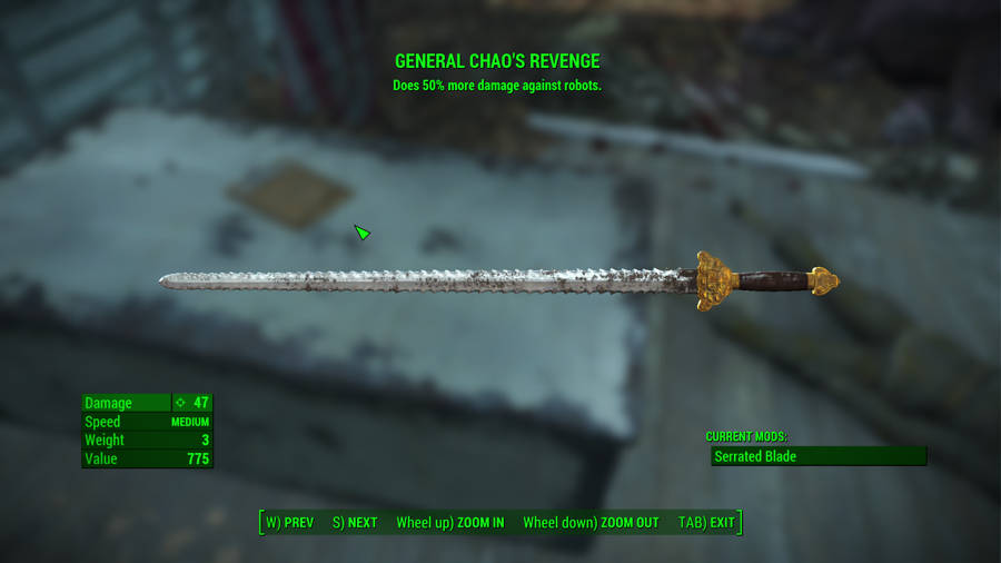Where To Find The Best Weapons In Fallout 4 - General Chao's Revenge Sword