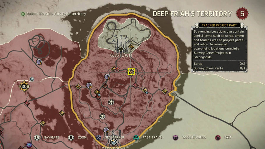 Mad Max Deep Friah's Temple Stronghold Guide - Survey Crew Locations