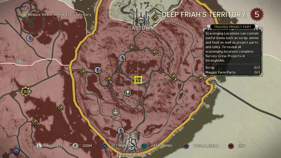 Mad Max Deep Friah's Temple Stronghold Guide -Maggot Farm Locations