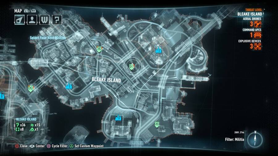 Batman Arkham Knight Campaign For Disarmament Bleake Island Map