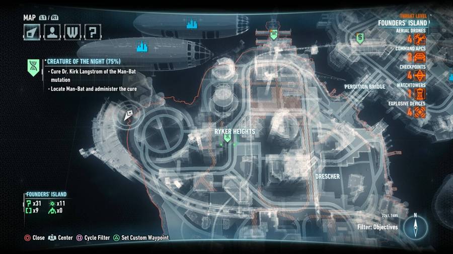 Batman Arkham Knight Creature Of The Night Map 2