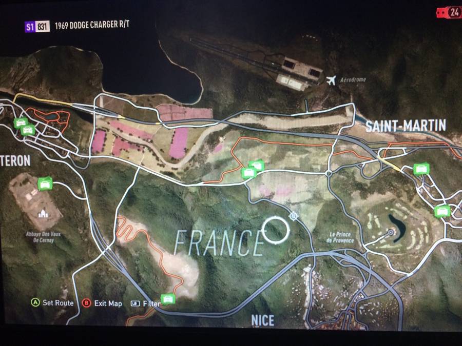 Forza Horizon 2 Bucket List Map 1