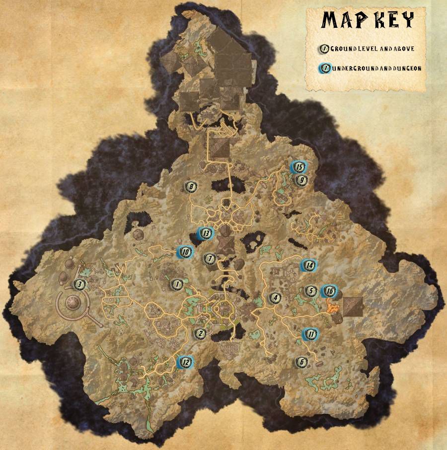 Coldharbour Skyshards Locations Map Guide