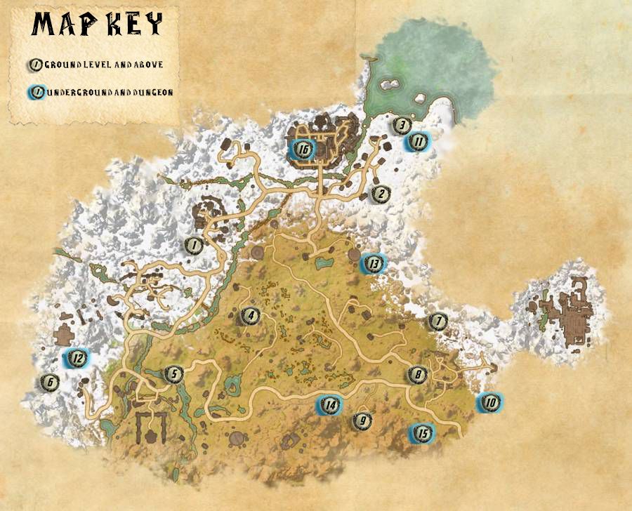 Eastmarch Skyshards Locations Map Guide