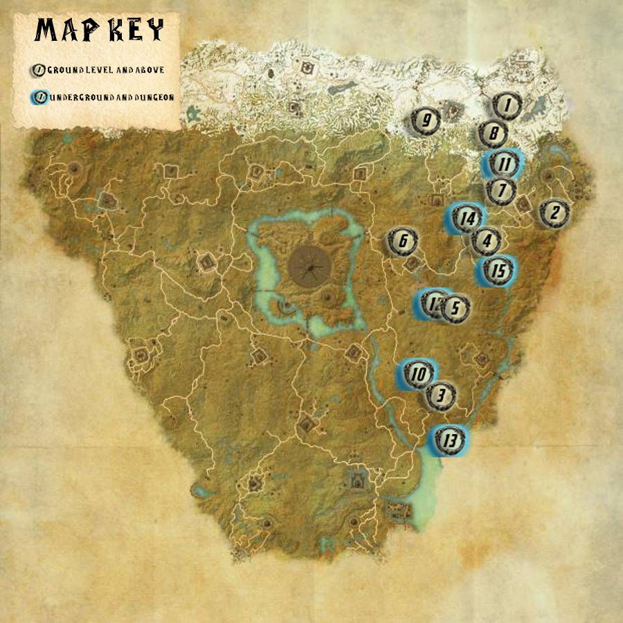 Cyrodiil Ebonheart Skyshards Locations Map Guide