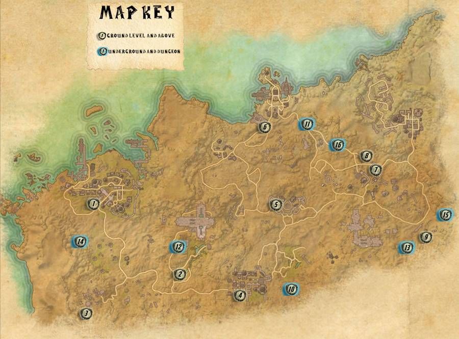 Alikr Desert Skyshards Locations Map Guide
